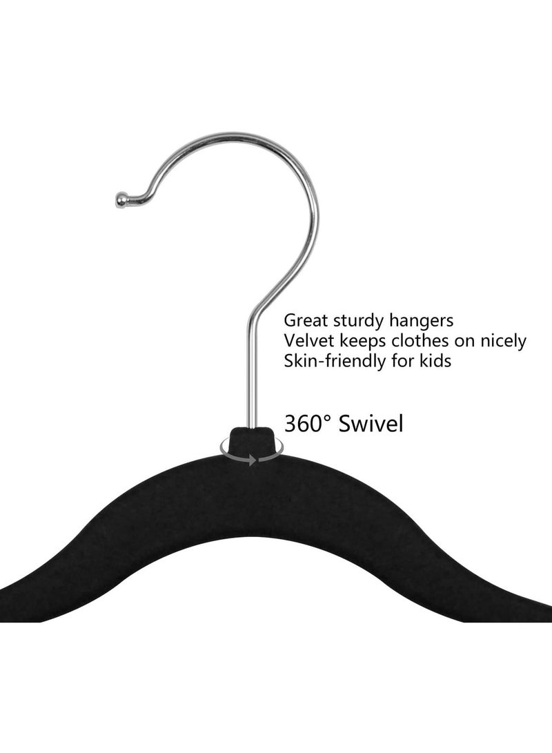 30 Pieces Anti-Slip Clothes Hanger Suit For Clothing Store Storage Home Clothes Hanging Magic Clothes Hangers Ultra Thin Space Saving Hook,Black - Image 4